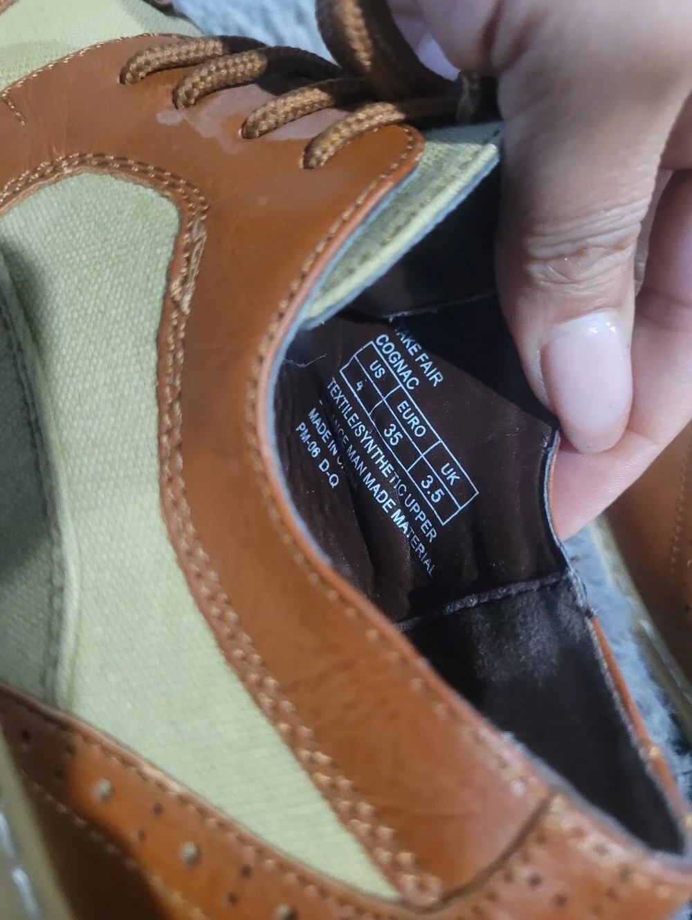 Kenneth Cole Reaction Kids Two-Tone Brown & Tan  Wingtip Oxford Shoes